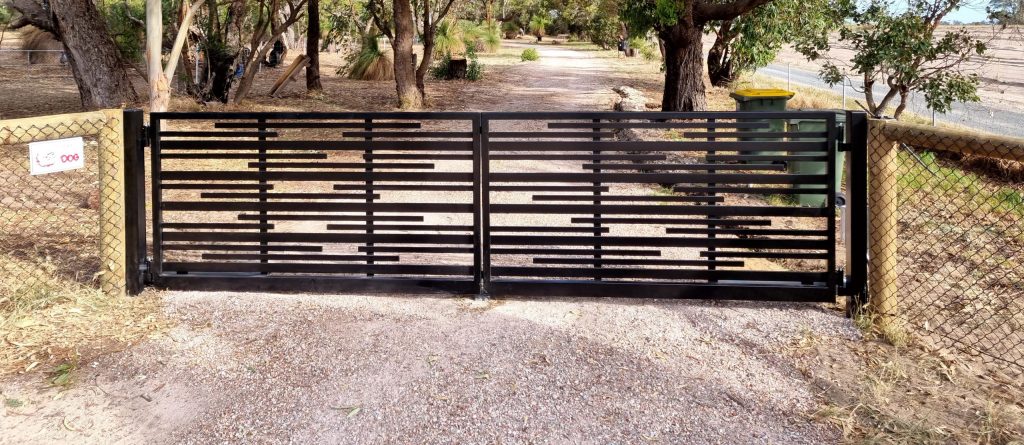Front gate installed by fencing contractors in Perth, WA.